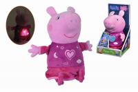 Peppa Pig 2v1 plyšový zaspávač hrajúci + svetlo, ružový, 25 cm